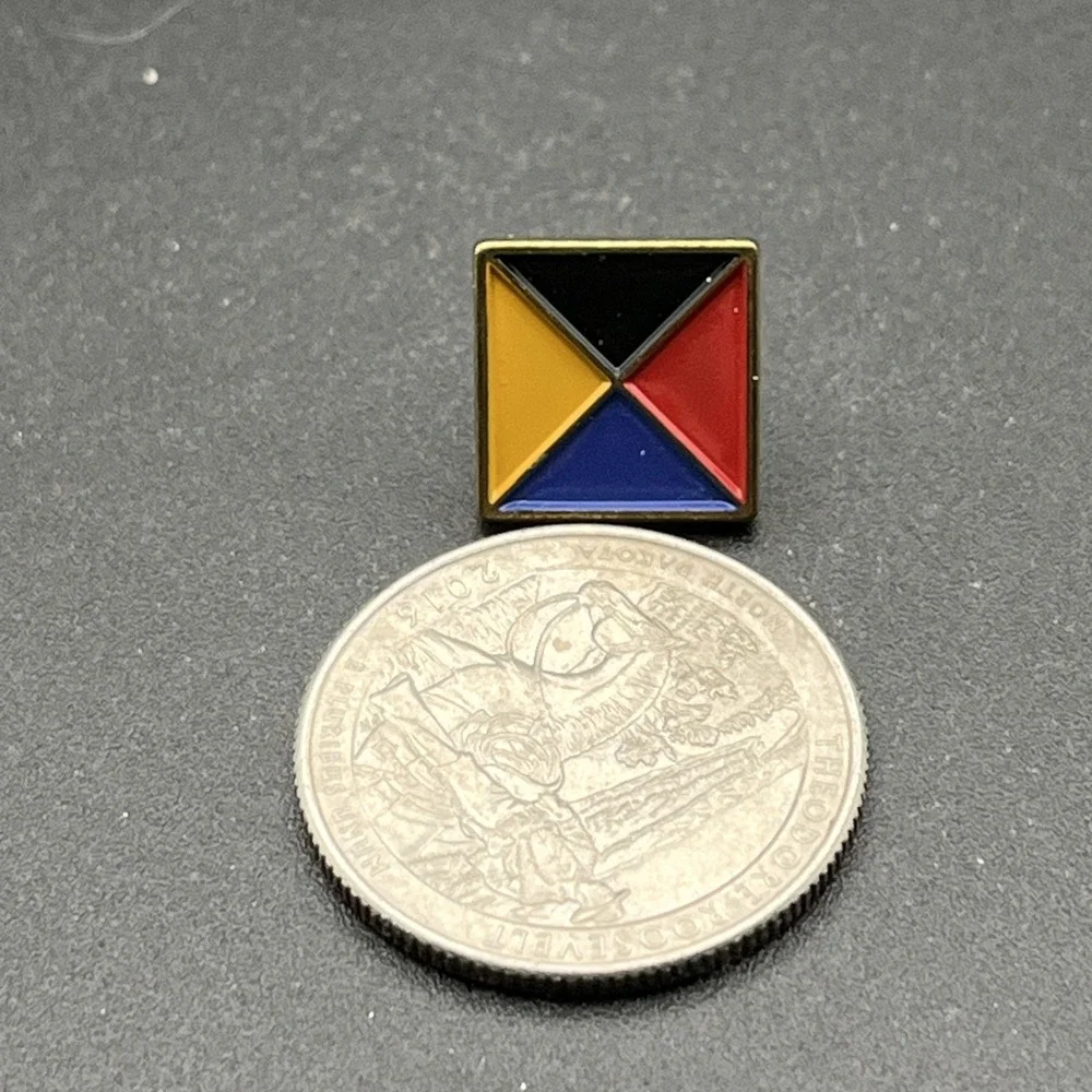 Nautical Flag Zulu Communication Symbol‎ Lapel Hat Pin